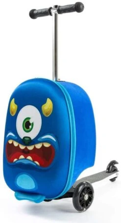 Jongens Koffer Hand Bagage Koffer En Step In 1 - Blauw - 21 Liter - 40x20x25 Cm Incl. Nekkussen Vliegtuig -Optimaal Reisopslag Winkel 652x1200