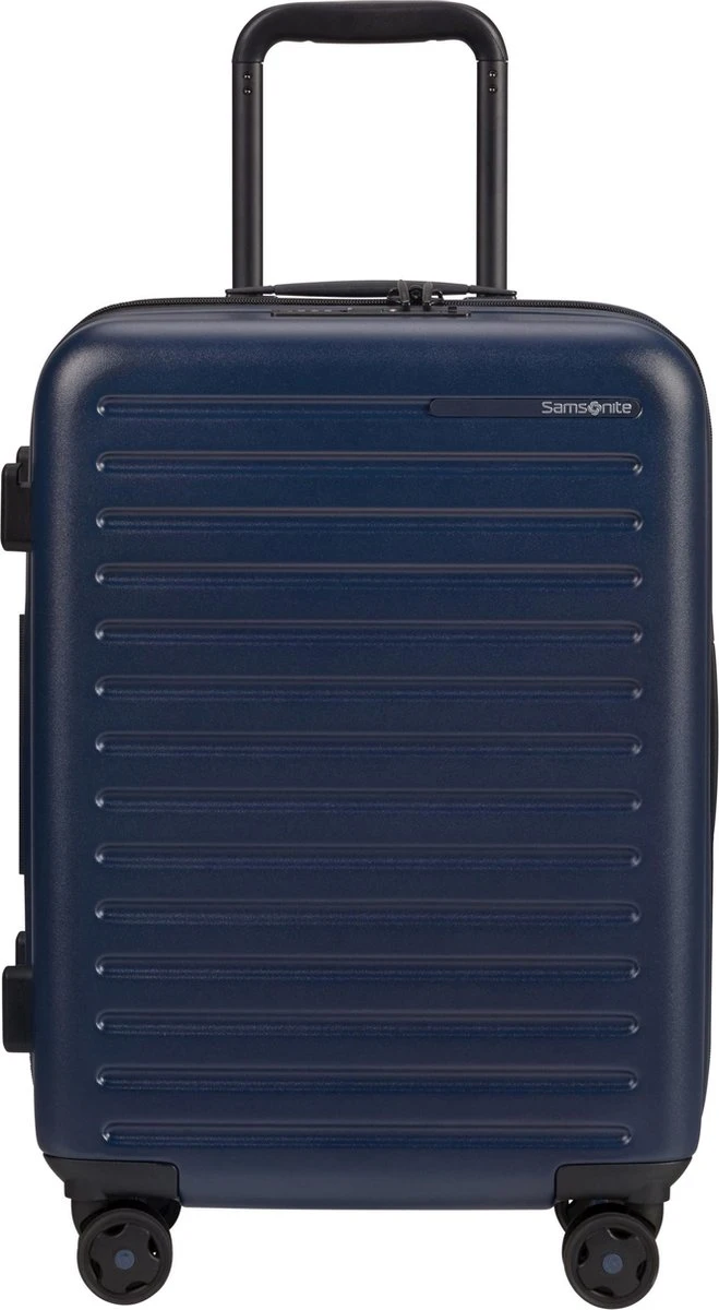 Samsonite Reiskoffer - Stackd Spinner 55/20 Exp (Handbagage) Navy Samsonite Reiskoffer - Stackd Spinner 55/20 Exp (Handbagage) Navy -Optimaal Reisopslag Winkel
