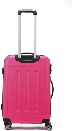 Decent Handbagage Koffer / Trolley / Reiskoffer - 50 Cm - 32 Liter - ABS - Neon-Fix - Roze -Optimaal Reisopslag Winkel 664x1200 3