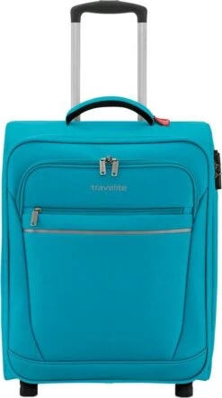 Travelite Cabin 2 Wheel Trolley Turquoise -Optimaal Reisopslag Winkel 670x1200 2