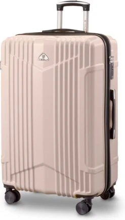 Tesla PC - Reiskoffer - 75 Cm - 4 Wielen - Roze