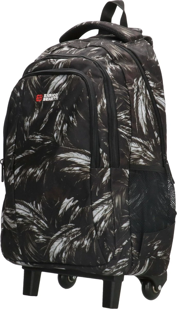 Enrico Benetti Trolleyrugzak - Rugzak Trolley - 2 wielen - Zwart Enrico Benetti Trolleyrugzak - Rugzak Trolley - 2 Wielen - Zwart -Optimaal Reisopslag Winkel 687x1200 7