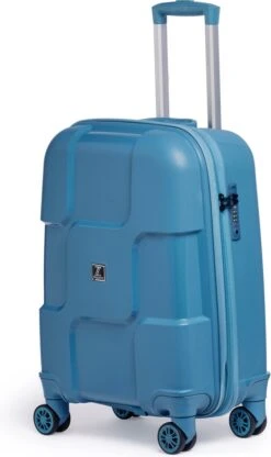 ©TROLLEYZ - Venice No.10 - Trolley - 55cm Met TSA Slot - Dubbele Wielen - 360° Spinners - 100% Polypropyleen - Handbagage Koffer In Ice Blue -Optimaal Reisopslag Winkel 713x1200