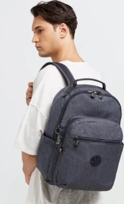 Kipling SEOUL Rugzak, 27 Liter, 15 Inch Laptopvak - Active Denim -Optimaal Reisopslag Winkel 726x1200 2