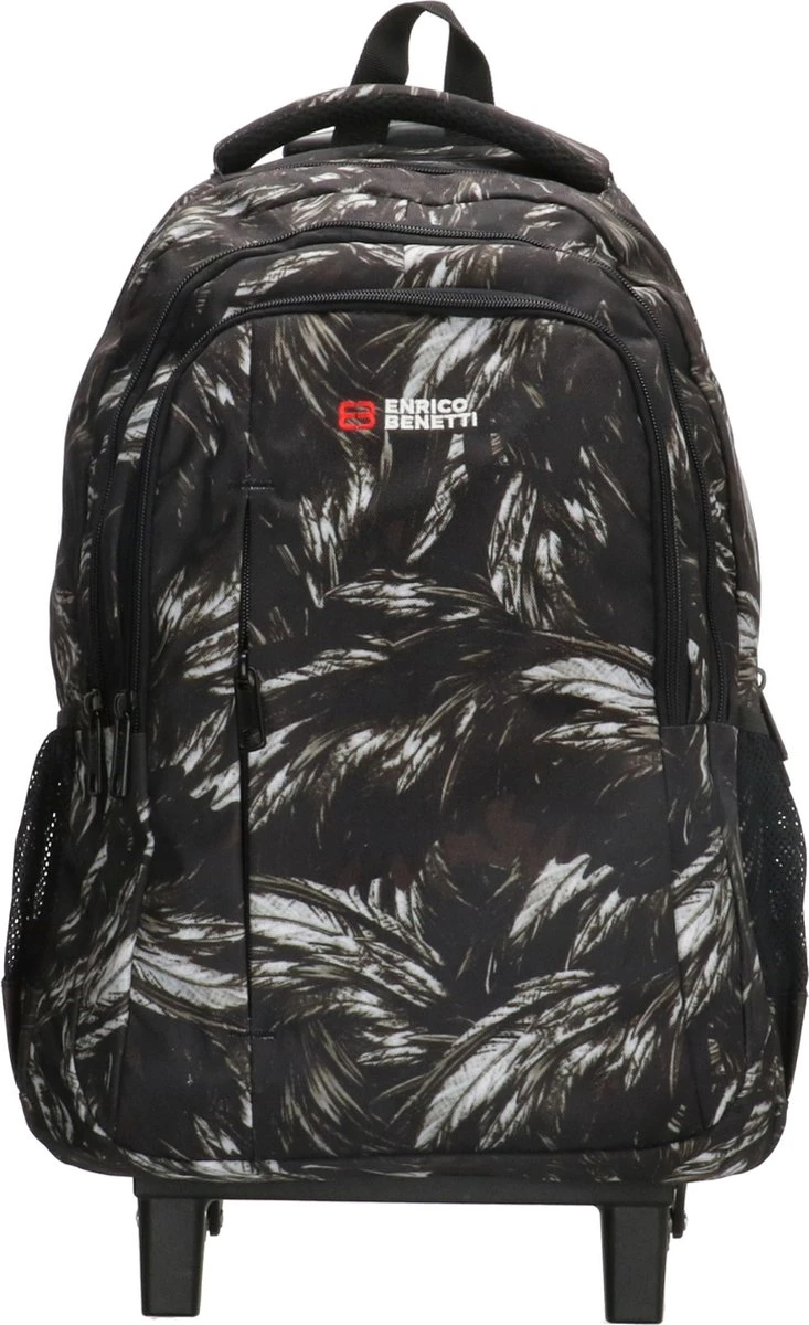 Enrico Benetti Trolleyrugzak - Rugzak Trolley - 2 wielen - Zwart Enrico Benetti Trolleyrugzak - Rugzak Trolley - 2 Wielen - Zwart -Optimaal Reisopslag Winkel 733x1200 4