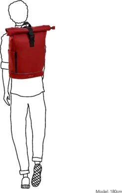 Daniel Ray Highlands Rolltop Laptop Rugzak Waterproof - 15,6 Inch - Rood -Optimaal Reisopslag Winkel 758x1200 7