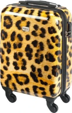 Princess Traveller Animal Print - Handbagagekoffer - Leopard - Small - 55cm -Optimaal Reisopslag Winkel 770x1200