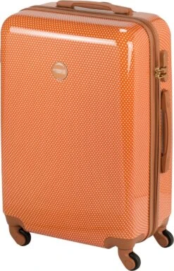 Princess Traveller Trendy Dots - Reiskoffer - Terra - M - 66cm -Optimaal Reisopslag Winkel 773x1200 1