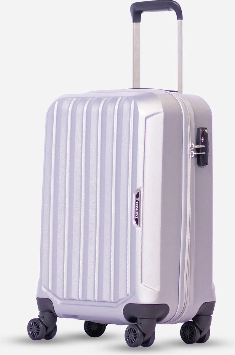 ©TROLLEYZ - Bali No.22 - Reiskoffer 78cm met TSA slot - Dubbele wielen - 360° spinners - 100% ABS - Reiskoffer in Metallic Grey ©TROLLEYZ - Bali No.22 - Reiskoffer 78cm Met TSA Slot - Dubbele Wielen - 360° Spinners - 100% ABS - Reiskoffer In Metallic Grey -Optimaal Reisopslag Winkel