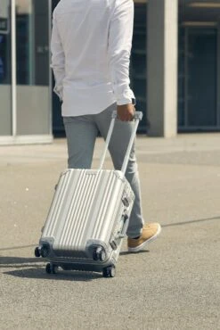 Aluminium Handbagage Koffer Mozzel Darrow - Reiskoffer Met Wielen - 51cm - Harde Koffer - Zilver -Optimaal Reisopslag Winkel 801x1200 6