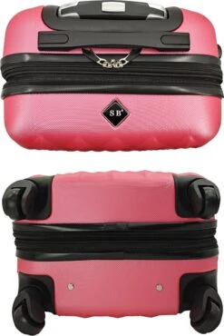 SB Travelbags Kofferset - 2 Delige 'Expandable' Koffer - Roze - 65cm/55cm -Optimaal Reisopslag Winkel 802x1200
