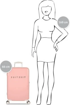 SUITSUIT - Fabulous Fifties - Papaya Peach - Reiskoffer (66 Cm) -Optimaal Reisopslag Winkel 807x1200