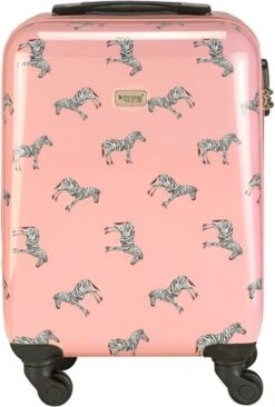 Princess Traveller Trendy Animal Collection - Handbagage Koffer - Zebra - Roze - 56cm -Optimaal Reisopslag Winkel 810x1200 2