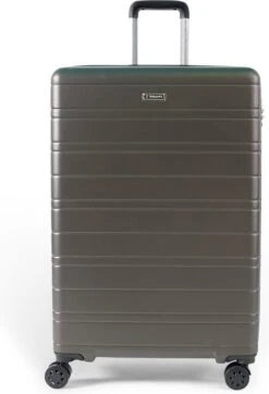 ©TROLLEYZ - Amsterdam No.9 - Reiskoffer 78cm Met TSA Slot - Dubbele Wielen - 360° Spinners - 100% ABS - Reiskoffer In Cloudy Grey