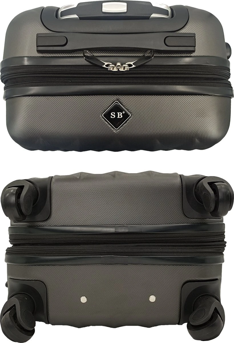SB Travelbags kofferset - 2 delige 'Expandable' koffer - Donker Grijs - 65cm/55cm SB Travelbags Kofferset - 2 Delige 'Expandable' Koffer - Donker Grijs - 65cm/55cm -Optimaal Reisopslag Winkel 820x1200 1