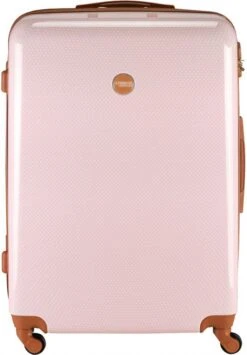 Princess Traveller Trendy Dots - Reiskoffer- Roze - L - 76cm -Optimaal Reisopslag Winkel 835x1200
