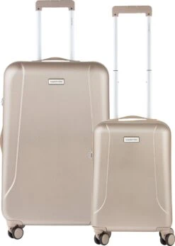 CarryOn Skyhopper Kofferset – TSA Handbagage + Reiskoffer 78cm – Dubbele Wielen - Champagne -Optimaal Reisopslag Winkel 855x1200 1