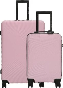Enrico Benetti Louisville Kofferset Tweedelig - 39040-02 - Roze -Optimaal Reisopslag Winkel 858x1200 1