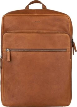Burkely Antique Avery Unisex Rugzak Rits 15.6'' - Cognac