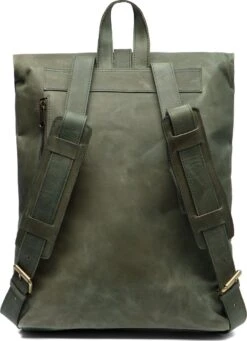 Beocca - Leren Rugzak Mavis Groen - 15" Laptoptas -Optimaal Reisopslag Winkel 870x1200 4