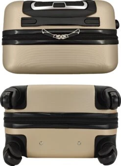 SB Travelbags Bagage Koffer 65cm 4 Wielen Trolley - Champagne -Optimaal Reisopslag Winkel 877x1200 2