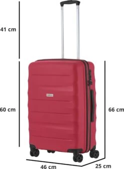 CarryOn Porter ® Reiskoffer - 66cm Trolley Met TSA-slot - OKOBAN Registratie - Rood -Optimaal Reisopslag Winkel 883x1200 2