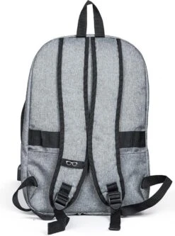 SafeSave Rugtas – Waterafstotende Schooltas Met Laptop Vak En Usb Aansluiting – Schoudertas – 15.6 Inch – Licht Grijs -Optimaal Reisopslag Winkel 891x1200 15