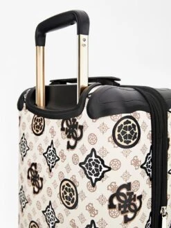 Guess House Party 18 In 4 Wheeler Dames Reiskoffer - Cream Multi Logo -Optimaal Reisopslag Winkel 900x1200 11