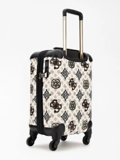 Guess House Party 18 In 4 Wheeler Dames Reiskoffer - Cream Multi Logo -Optimaal Reisopslag Winkel 900x1200 12