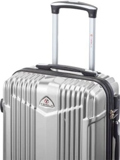 Tesla PC - Handbagage Koffer - 55x35x20 Cm - 4 Wielen - Zilver -Optimaal Reisopslag Winkel 905x1200