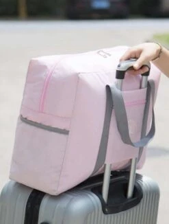 Merkloos Reistas - Handbagage Tas - Opvouwbaar - Roze - Travelbag -Optimaal Reisopslag Winkel 910x1200 3