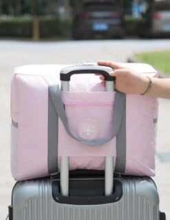 Merkloos Reistas - Handbagage Tas - Opvouwbaar - Roze - Travelbag -Optimaal Reisopslag Winkel 930x1200 2