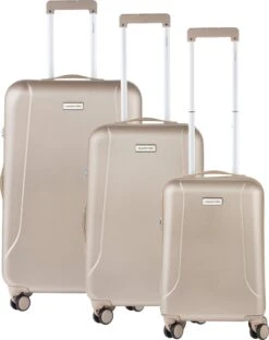 CarryOn Skyhopper Kofferset – TSA Trolleyset Met OKOBAN – Dubbele Wielen - Champagne -Optimaal Reisopslag Winkel 949x1200
