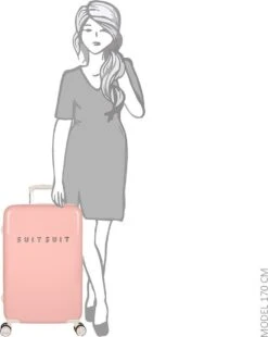 SUITSUIT - Fabulous Fifties - Papaya Peach - Reiskoffer (66 Cm) -Optimaal Reisopslag Winkel 955x1200