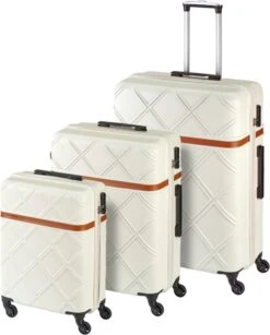 Princess Traveller Whistler - Reiskoffer - Off White - Large - 76cm -Optimaal Reisopslag Winkel 966x1200
