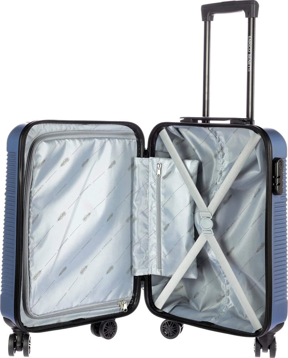 Enrico Benetti Louisville 39040 Handbagage koffer hardcase ABS - Jeansblauw Enrico Benetti Louisville 39040 Handbagage Koffer Hardcase ABS - Jeansblauw -Optimaal Reisopslag Winkel