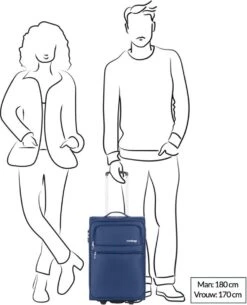 Travelbags Handbagage Zachte Koffer / Trolley / Reiskoffer - The Base - 55 Cm - Blauw -Optimaal Reisopslag Winkel 972x1200 2