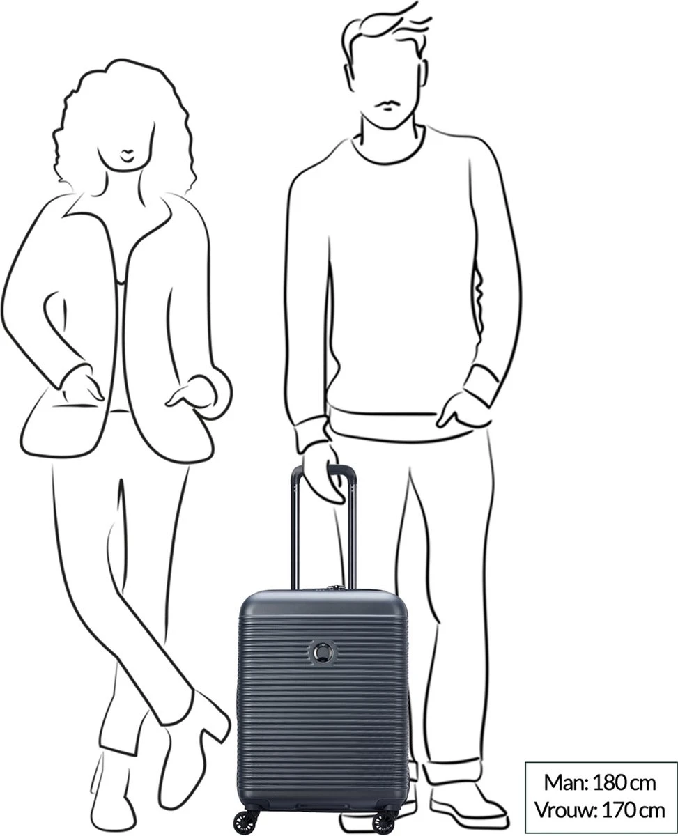 Delsey Handbagage harde koffer / Trolley / Reiskoffer - Freestyle - 55 cm - Grijs Delsey Handbagage Harde Koffer / Trolley / Reiskoffer - Freestyle - 55 Cm - Grijs -Optimaal Reisopslag Winkel 973x1200 3