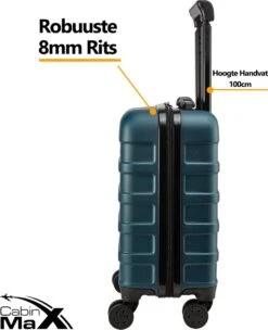 CabinMax Handbagage Koffer - Trolley 30L - Harde Reiskoffer - 45x36x20cm - Lichtgewicht - Groot Capaciteit - Endless Sea 5 CabinMax Handbagage Koffer - Trolley 30L - Harde Reiskoffer - 45x36x20cm - Lichtgewicht - Groot Capaciteit - Endless Sea -Optimaal Reisopslag Winkel 974x1200 2