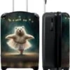 NoBoringSuitcases.com® Koffer - Beer - Rok - Ballet - Licht - Portret - Trolley Op Wieltjes - Reiskoffer - Past Binnen 55x40x20 Cm En 55x35x25 Cm - Handbagagekoffer - Fotokoffer