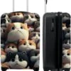 NoBoringSuitcases.com® Koffer - Handbagagekoffer - Kat - Dieren - Poes - Patronen - Trolley Op Wieltjes - Past Binnen 55x40x20 Cm En 55x35x25 Cm - Reiskoffers -Optimaal Reisopslag Winkel 978x1200 8