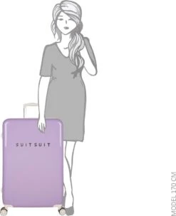 SUITSUIT - Fabulous Fifties - Royal Lavender - Reiskoffer (76 Cm) -Optimaal Reisopslag Winkel 979x1200