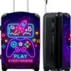 NoBoringSuitcases.com® Koffer Groot - Gaming - Console - Neon - Jongens - Trolley Koffer Met TSA-slot - Met Wielen - 90 Liter - Reiskoffer - 66 Cm -Optimaal Reisopslag Winkel 985x1200 1
