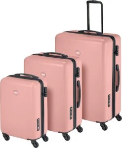 Princess Traveller PT01 - Handbagagekoffer - Peony Pink - S - 55cm -Optimaal Reisopslag Winkel 989x1200