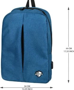 SafeSave Rugtas – Waterafstotende Schooltas Met Laptop Vak En Usb Aansluiting – Schoudertas – 15.6 Inch – Lichtblauw -Optimaal Reisopslag Winkel 991x1200 3