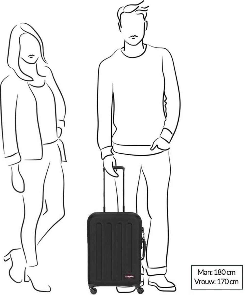 Eastpak TRANZSHELL S Reiskoffer (54 x 39 x 20 cm) - Black Eastpak TRANZSHELL S Reiskoffer (54 X 39 X 20 Cm) - Black -Optimaal Reisopslag Winkel 998x1200 1